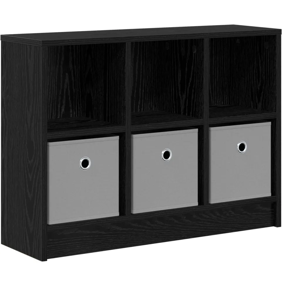 vidaXL Dressoir Zwart Eiken 73,5 x 22,5 x 53,5 cm, foto 3