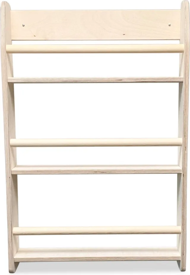 Montessori boekenrek kinderkamer | 3 planken - blank 90x60x12 | toddie.nl Blank hout