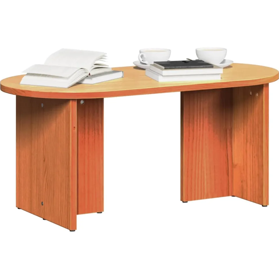 vidaXL Salontafel Wasbruin 80 x 39,5 x 35 cm Massief grenenhout