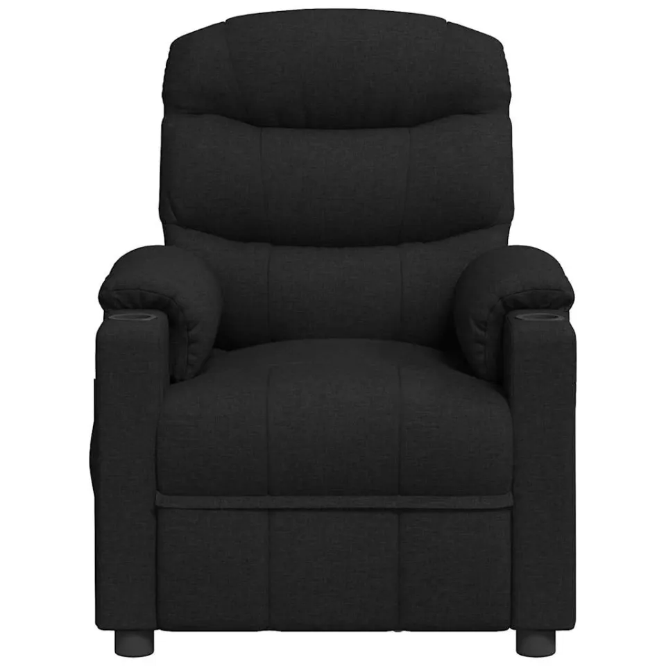 vidaXL Massagestoel stof zwart