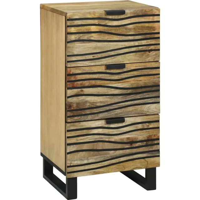 vidaXL Dressoir Bruin 40 x 33 x 75 cm massief mangohout, foto 2