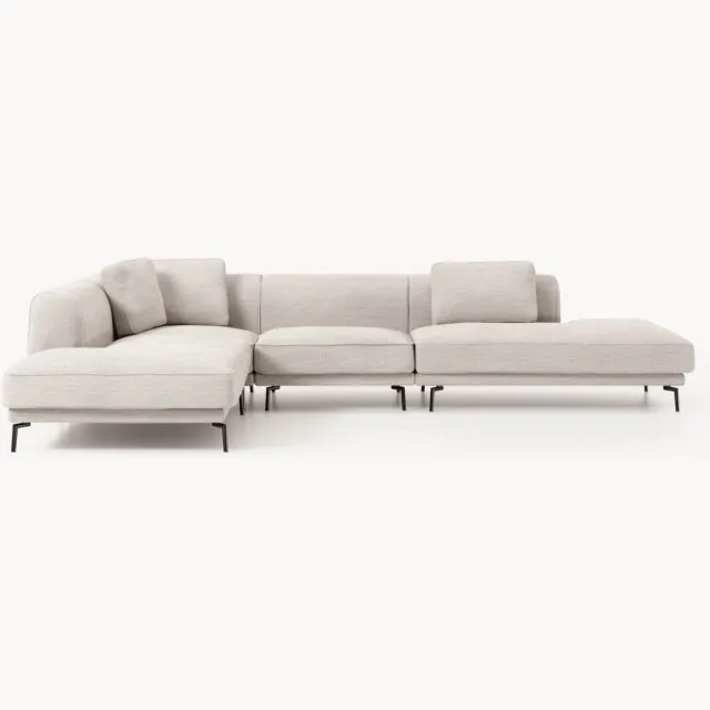 Westwing Collection Hoekbank Allpa (4-zits) Grijs