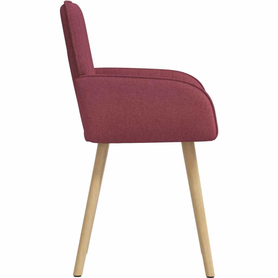 vidaXL Eettafelstoelen 2 st Stof Wijnrood 56,5 x 50 x 87,5 cm, foto 4