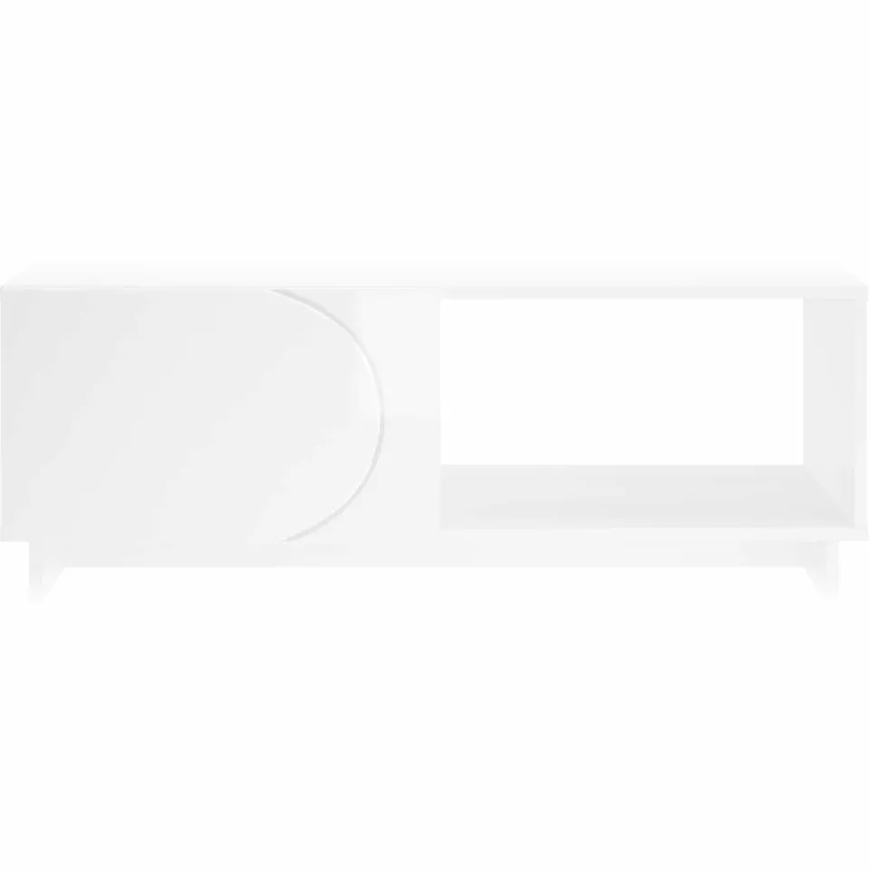 vidaXL Salontafel Hoogglans Wit 95 x 50,5 x 35 cm Bewerkt hout, foto 3