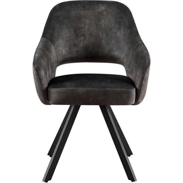 Benoa Eetkamerstoel Emilie Adore 29 Antraciet - eetkamerstoelen set van 2 Naturel