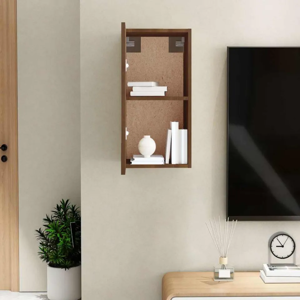 vidaXL Tv-meubel 30,5x30x60 cm bewerkt hout bruin eikenkleur, foto 3