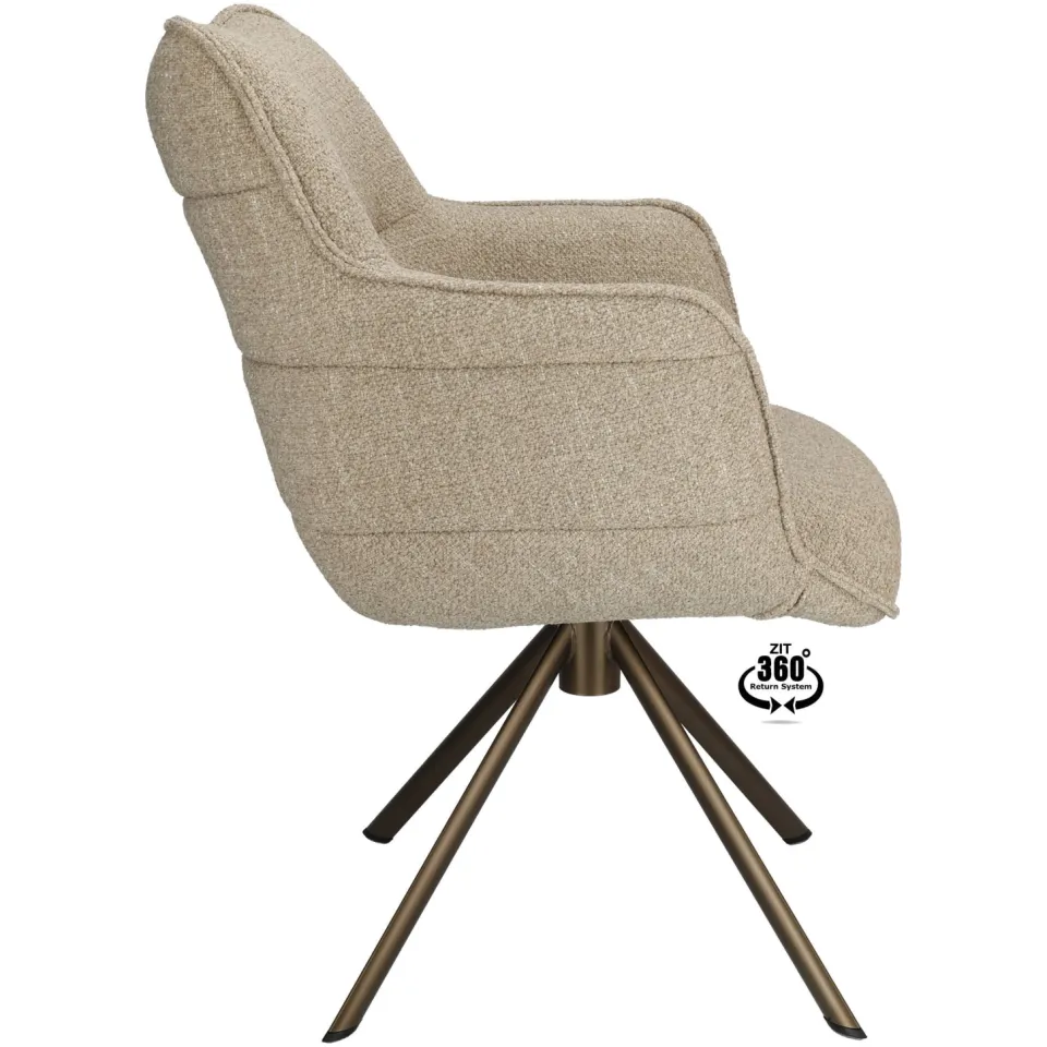 Wehkamp Home armstoel Mové beige, foto 3