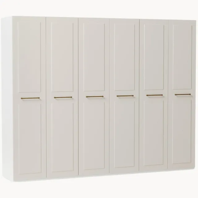 Westwing Collection Modulaire draaideurkast Charlotte, 300 cm breed, in verschillende formaten Beige