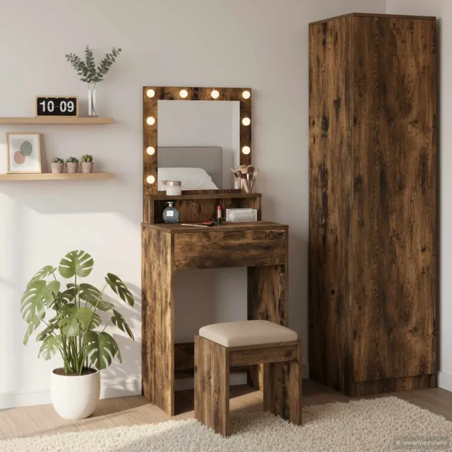 vidaXL Plafondtafel Gerookt eiken 50 x 41 x 135 cm Bewerkt hout, foto 2