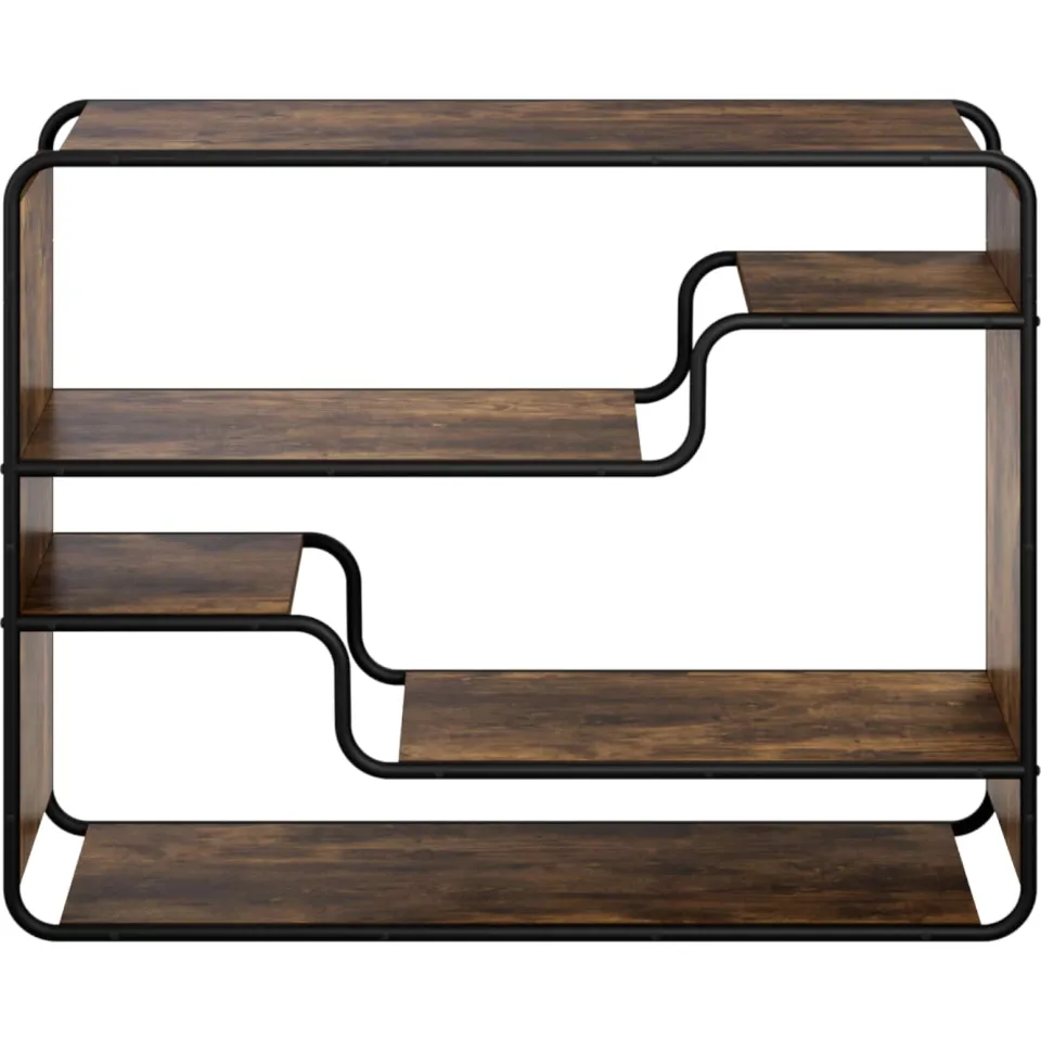 vidaXL Dressoir Gerookt eiken 98 x 37.5 x 75.5 cm Bewerkt hout Bruin