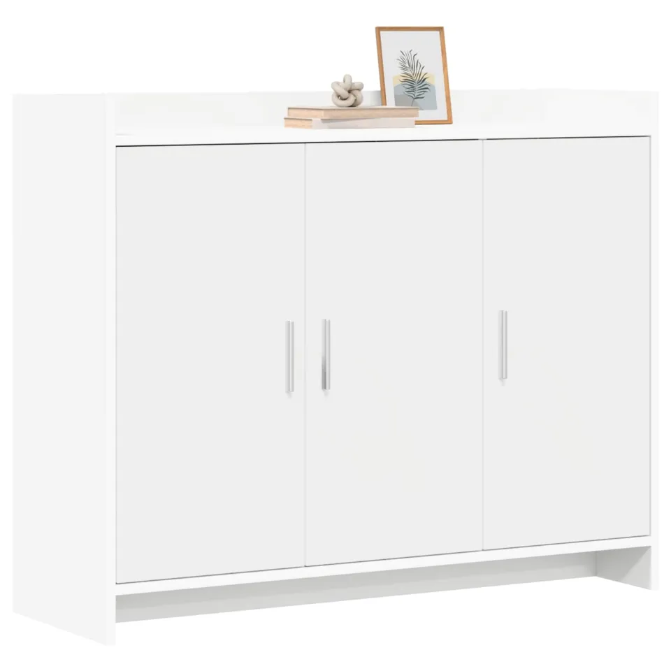 vidaXL Dressoir Wit 98,5 x 33 x 80 cm Bewerkt hout