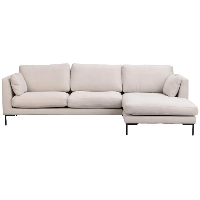 Rowico Home Corwin gestoffeerde hoekbank beige - rechts - 270 cm
