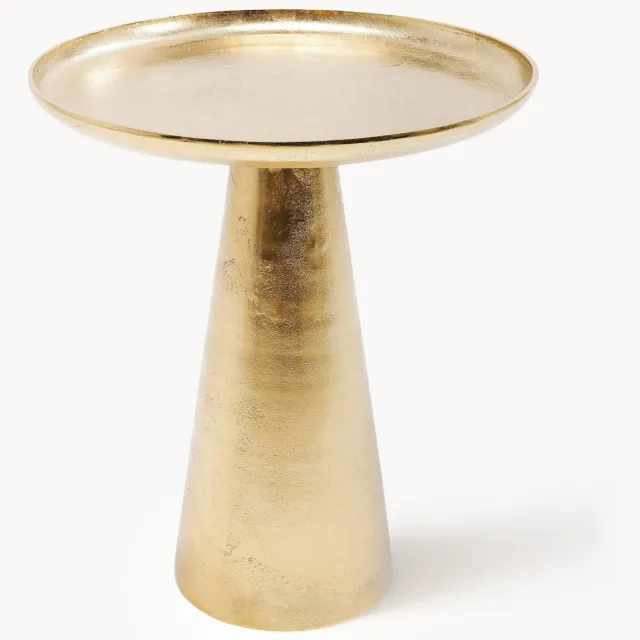 Kare Design Ronde bijzettafel Uno Goudkleurig