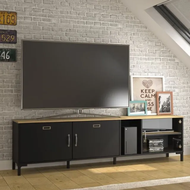 Diagone tv-meubel Manchester | 190 x 41 x 55 cm | Helvezia Oak-design
