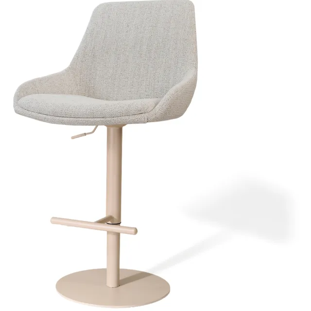 Nolon Niva-Isa draaibare tulp barkruk beige gemêleerd - verstelbaar - beige onderstel
