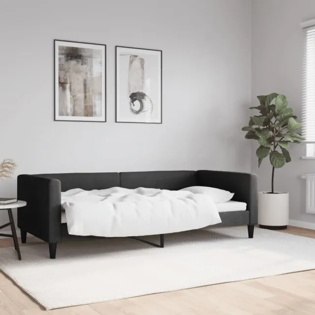 vidaXL Slaapbank 90x190 cm stof zwart
