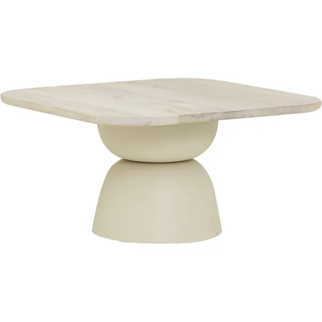Tower Living Barza coffeetable 80x80x42 KD off white Gebroken Wit