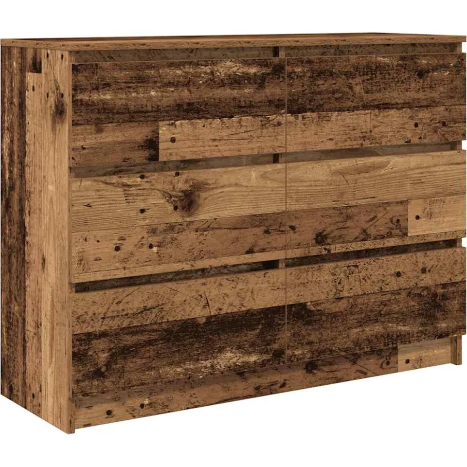 vidaXL Dressoir 100x35x76 cm spaanplaat oud hout Bruin