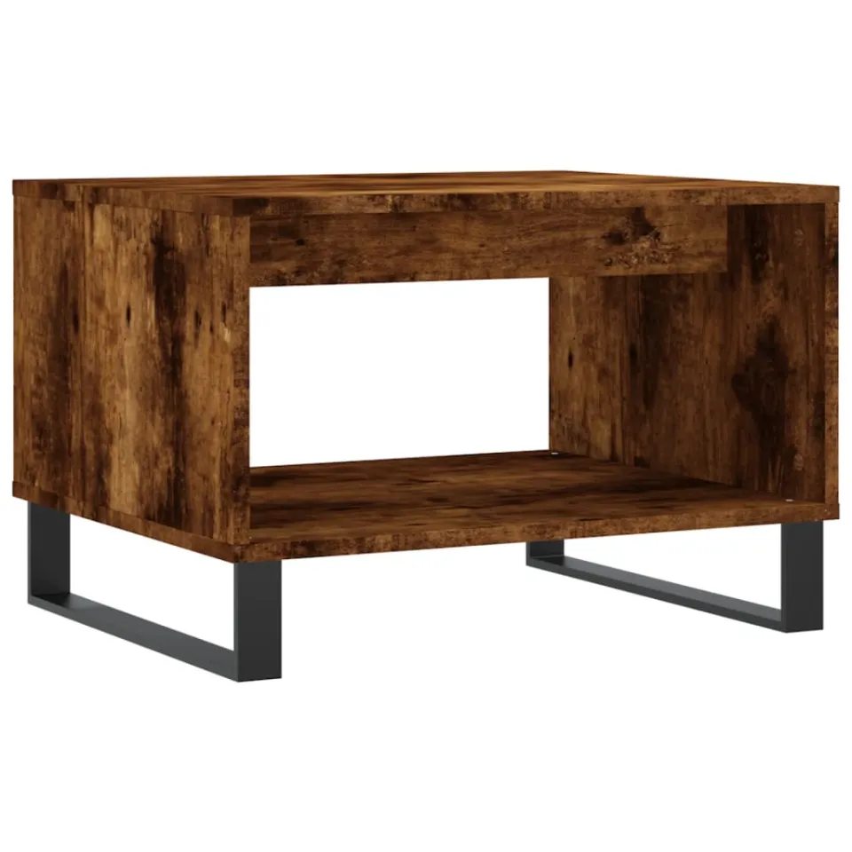 vidaXL Salontafel 60x50x40 cm bewerkt hout gerookt eikenkleurig, foto 3
