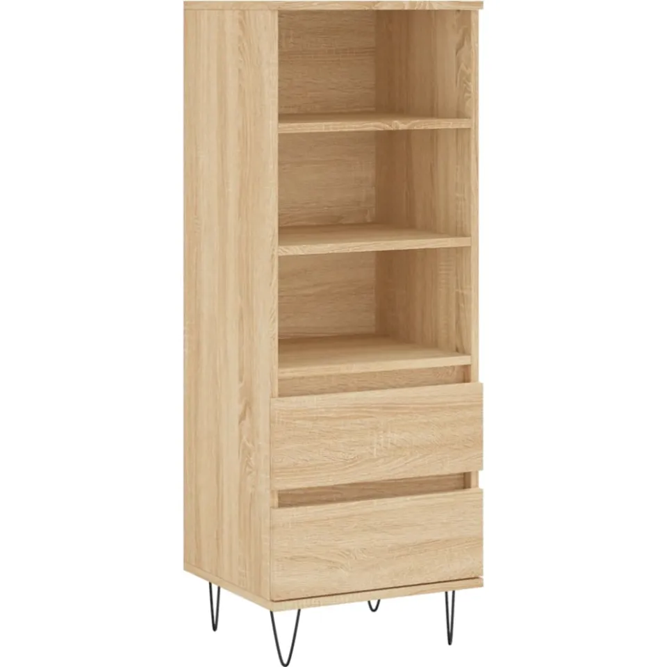 vidaXL Hoge kast 40x36x110 cm bewerkt hout sonoma eiken, foto 3