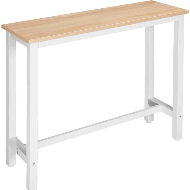 Suredeal 1x - Bartafel bistrotafel hoge - Metalen - Tafelblad MDF - 120x40x100 cm - Licht eiken