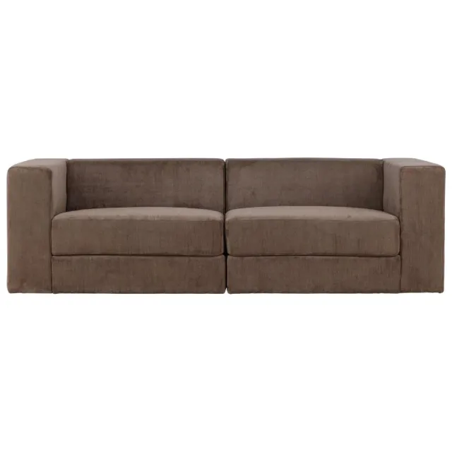 Nest of Nora 3-zits bank - Arvo - Linnenlook - Bruin