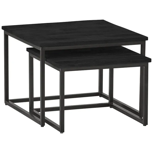 salontafel set Sisaket vierkant zwart