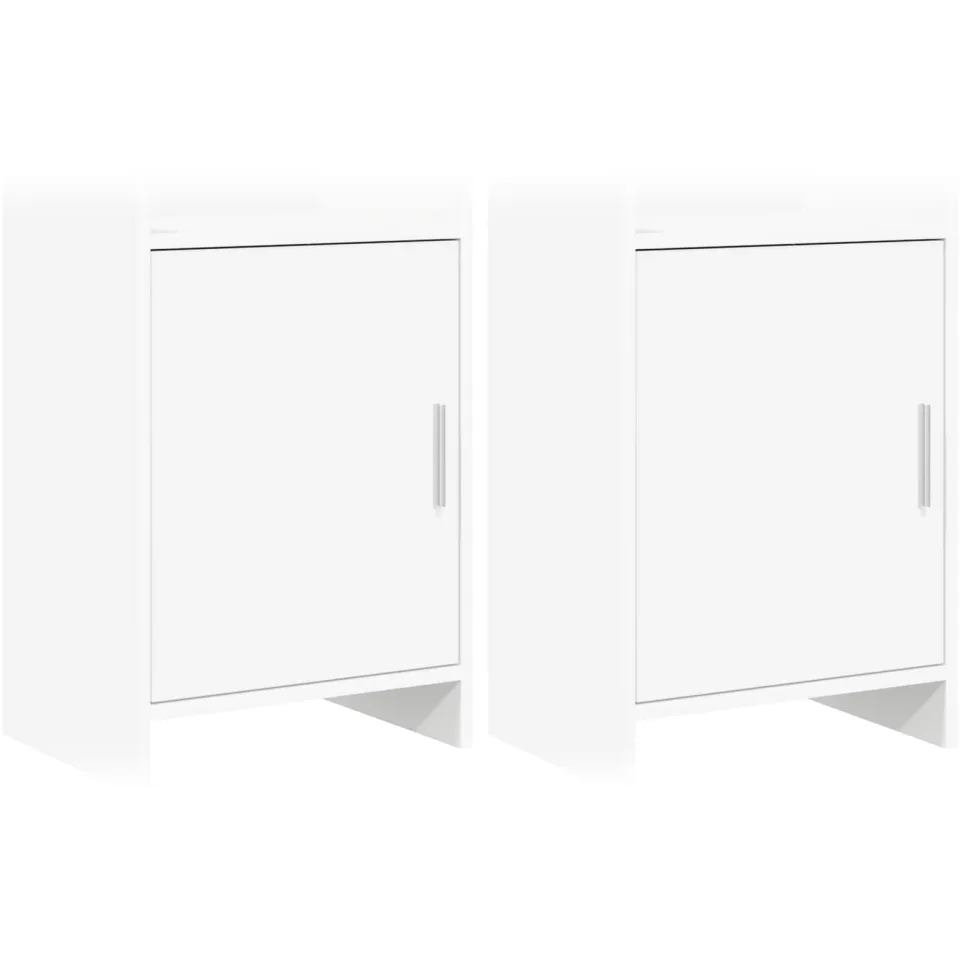 vidaXL Nachtkastjes 2 st Wit 40 x 30 x 60 cm Bewerkt hout, foto 3