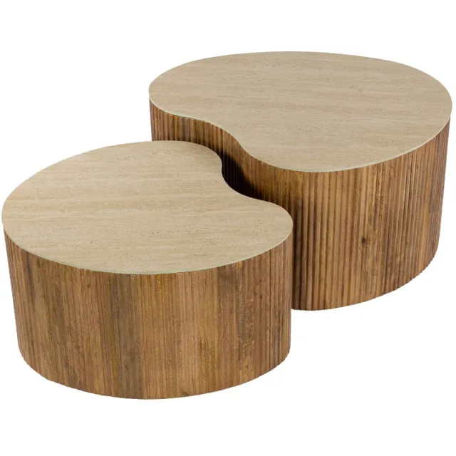 AnLi Style Salontafel Nuovo niervormig set/2 Naturel