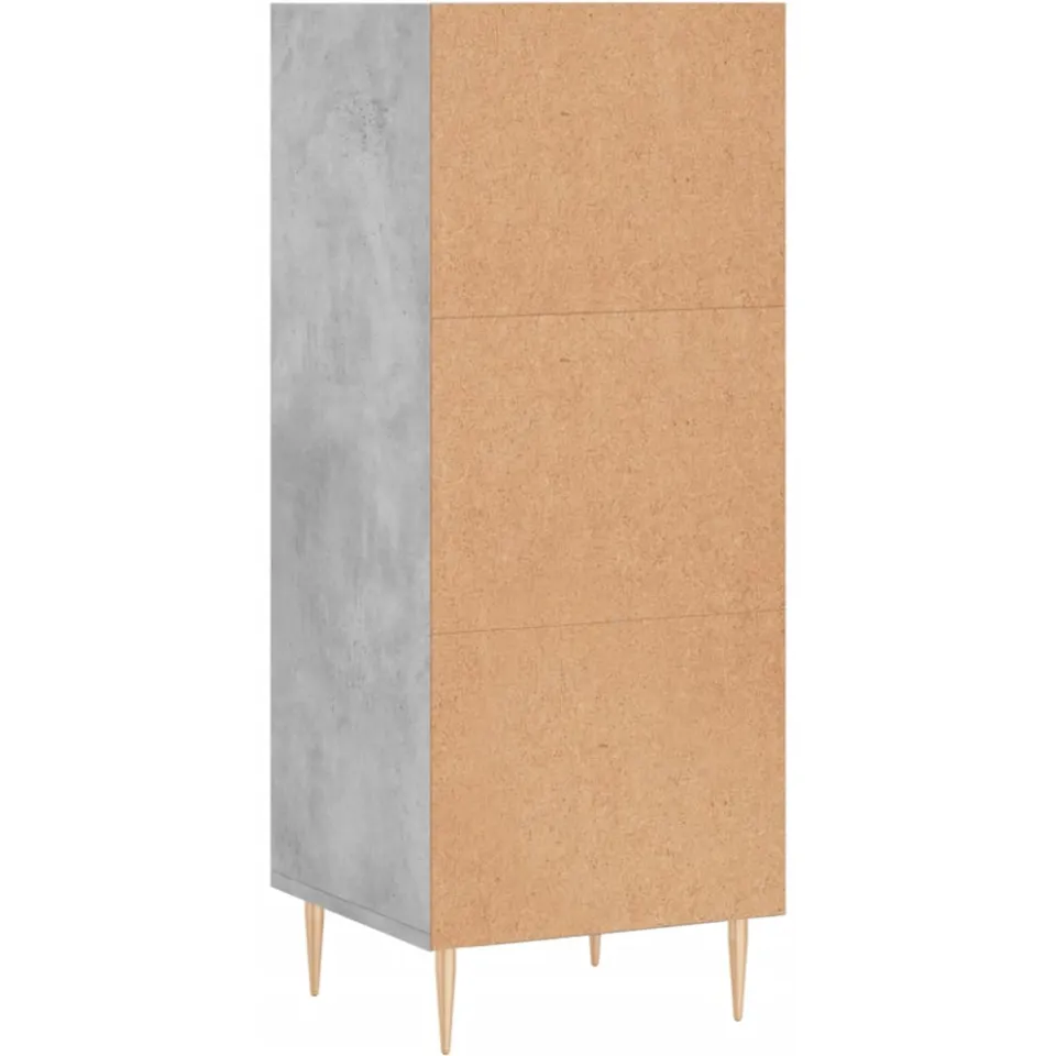vidaXL Dressoir 34,5x32,5x90 cm bewerkt hout betongrijs grijs, foto 4