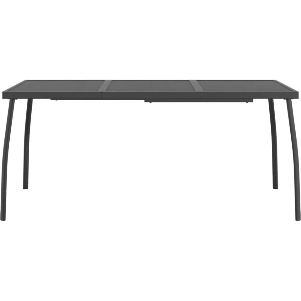 vidaXL Tuintafel 165x80x72 cm staalgaas antracietkleurig Anthraciet