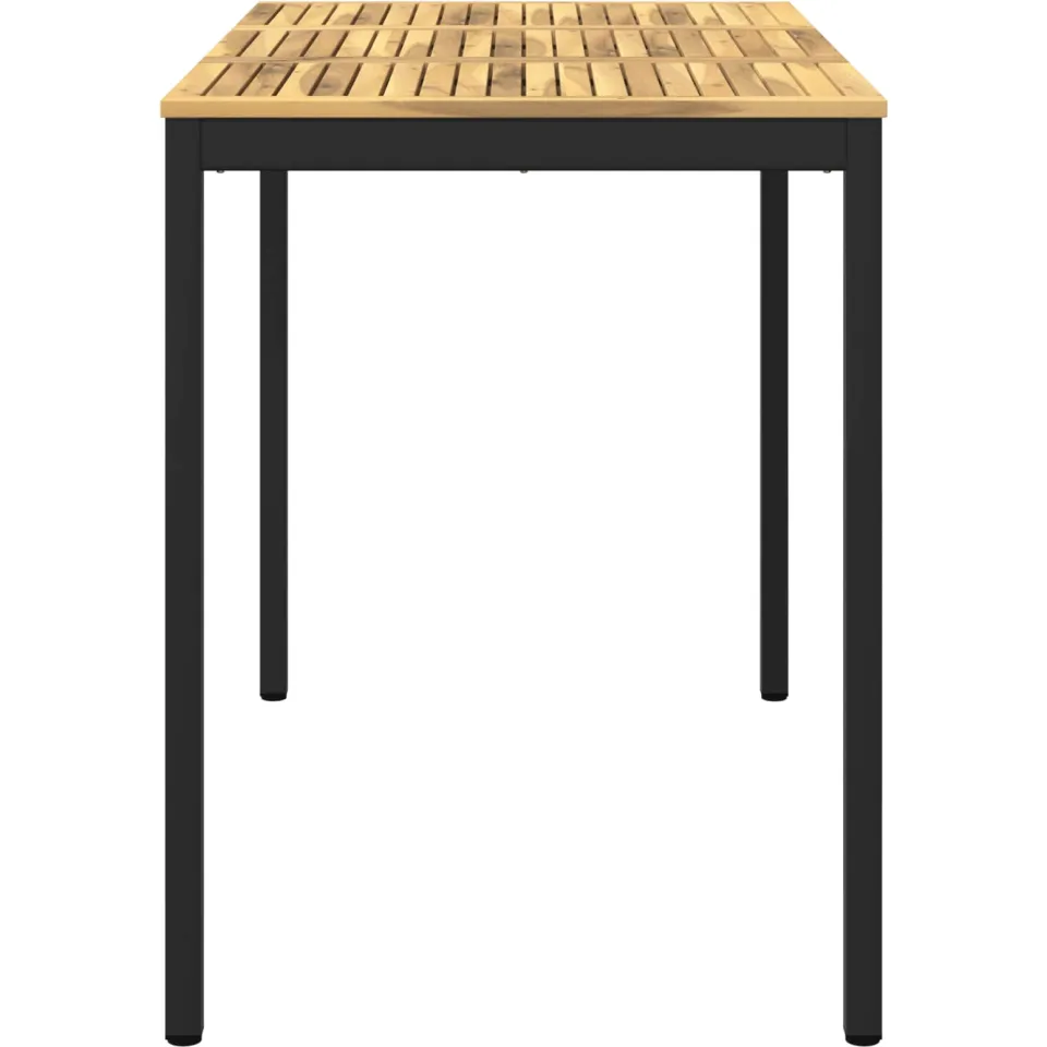 vidaXL Tuinbar Tafel NAARDEN Whitewash en zwart 141 x 80,5 x 105 cm, foto 4