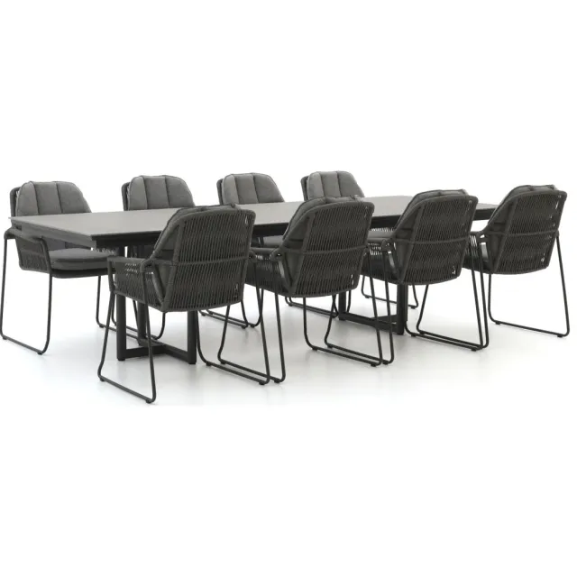 Tierra Outdoor Rivera/Naro 280cm dining tuinset 9-delig Grijs