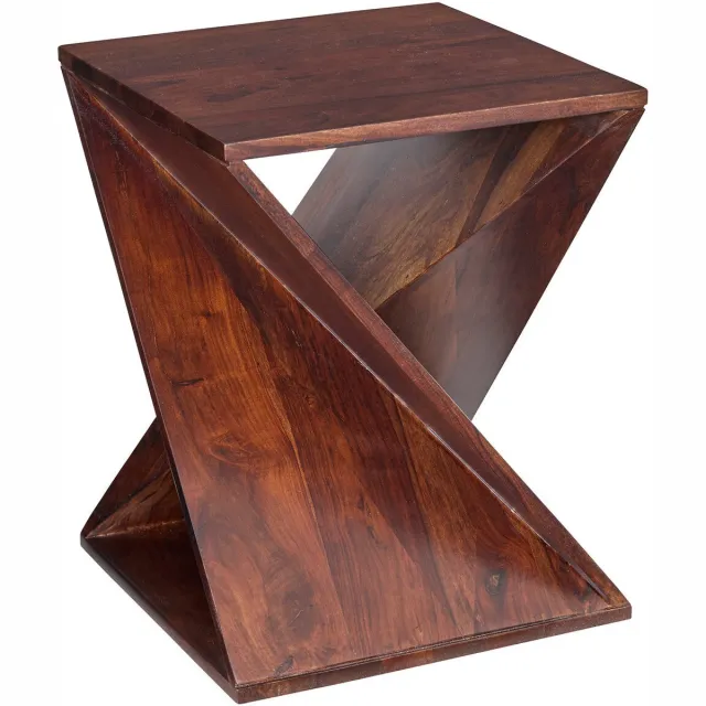 Atmosphera Rikaya design Bijzettafel - Salontafel - 35x35xH45cm - Bruin
