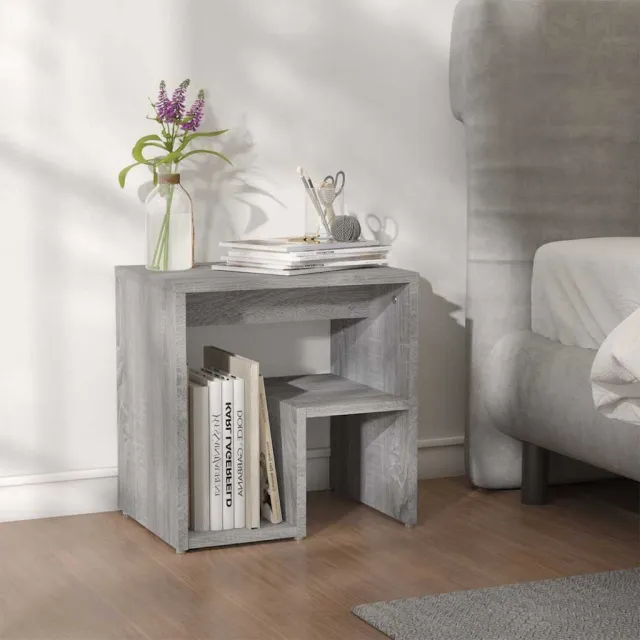 vidaXL Nachtkastje 40x30x40 cm bewerkt hout sonoma eikenkleurig, foto 2