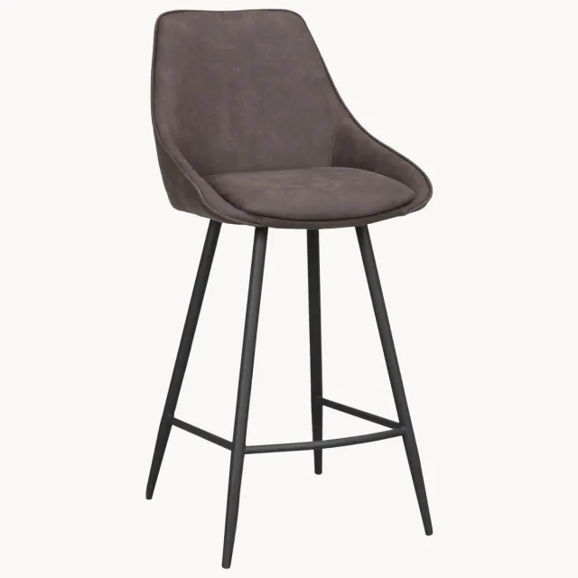 Rowico Home Fluwelen baliestoel Sierra Taupe, Zwart