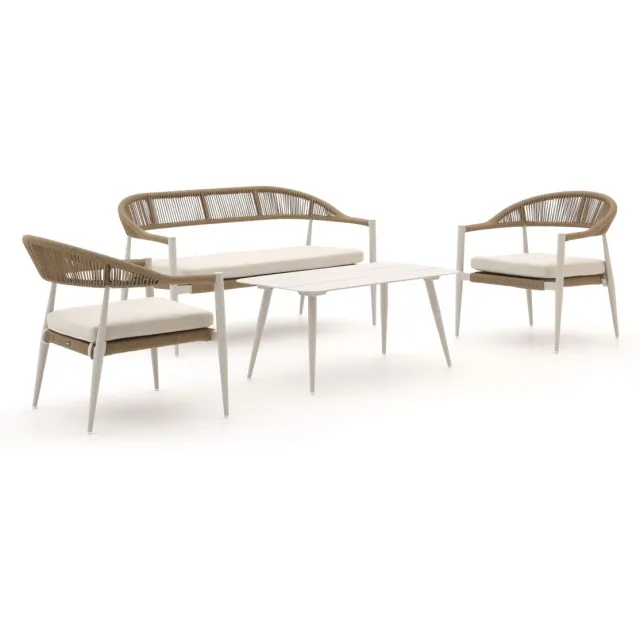 Manifesto Furniture Manifesto Belpasso stoel-bank loungeset 4-delig Taupe