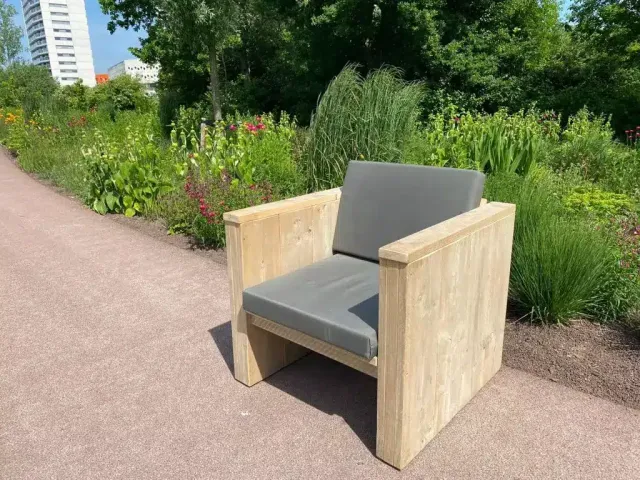Steigerhouten loungestoel Ide