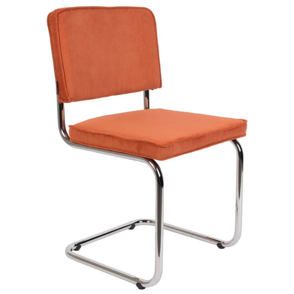 Zuiver Ridge Rib eetkamerstoel oranje, foto 2