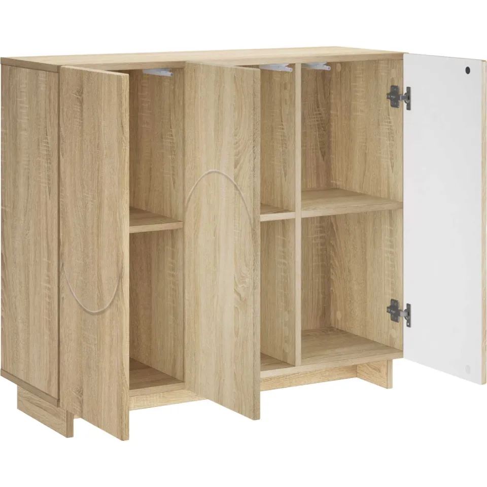 vidaXL Dressoir Sonoma Eiken 85,5 x 31 x 75 cm Bewerkt hout Bruin