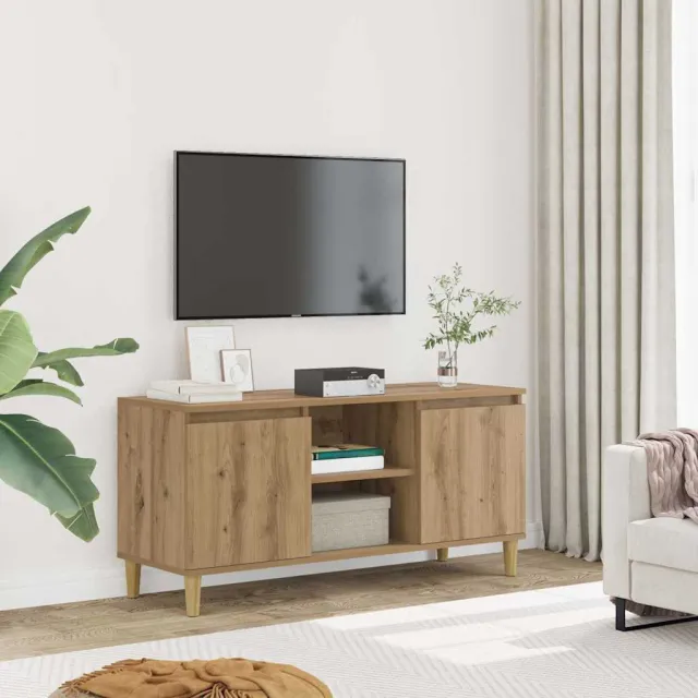 vidaXL Tv-meubel 102x35x50 cm bewerkt hout artisanaal eikenkleur, foto 2