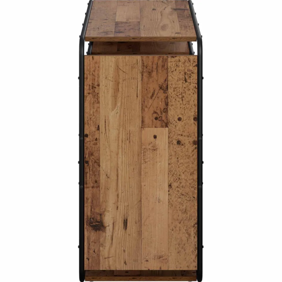 vidaXL Dressoir Oud hout 98 x 37.5 x 75.5 cm Bewerkt hout bruin, foto 4