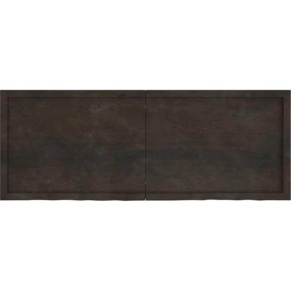 vidaXL Tafelblad 160x60x(2-6)cm behandeld eikenhout donkerbruin, foto 2