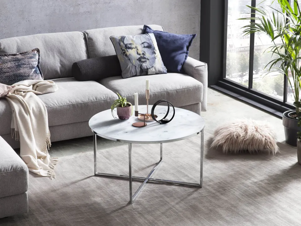salontafel Yasmin wit chroom, foto 3
