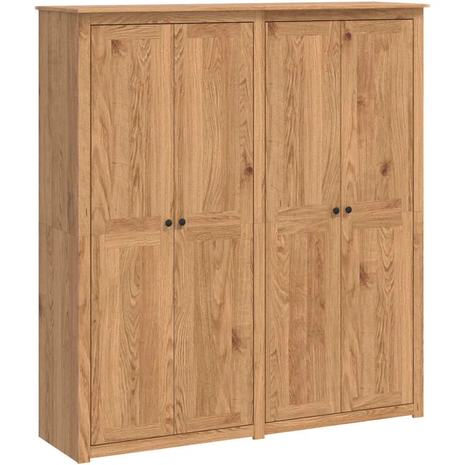 vidaXL Kledingkast PANAMA Honing 169 x 50 x 185 cm Massief grenenhout bruin, foto 3