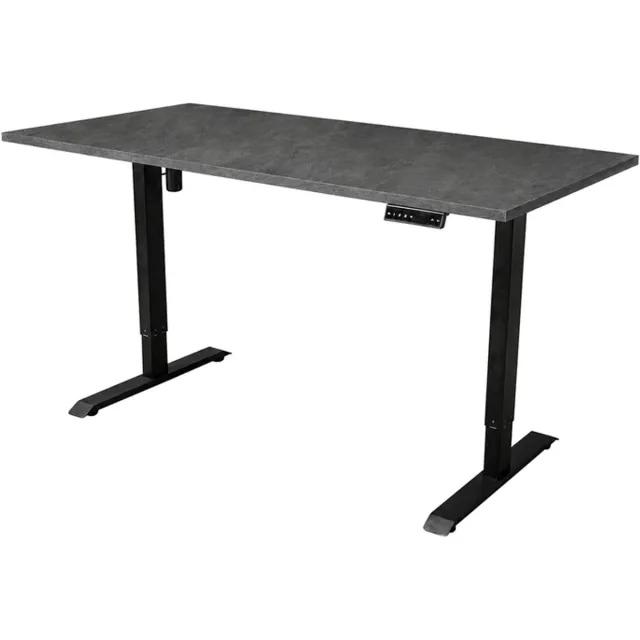 Sedero Elektrisch verstelbaar bureau - 160x80 cm - Single motor - Zwart / Donker Marmer