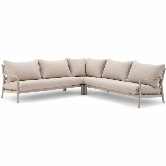 Belito Aluminium Hoek Loungeset - Taupe Frame - Belito Julia - 3-delig - 260 x 260 cm Beige