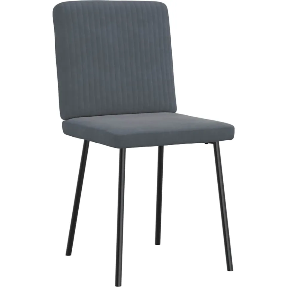 vidaXL Eetkamerstoelen 6 st fluweel donkergrijs