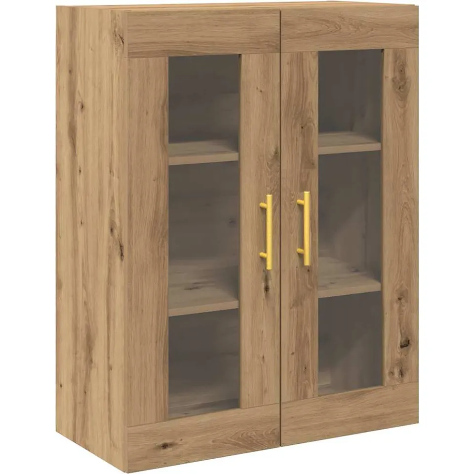 vidaXL Wandkast Artisan Eiken 69,5 x 34 x 90 cm Bewerkt hout, foto 3