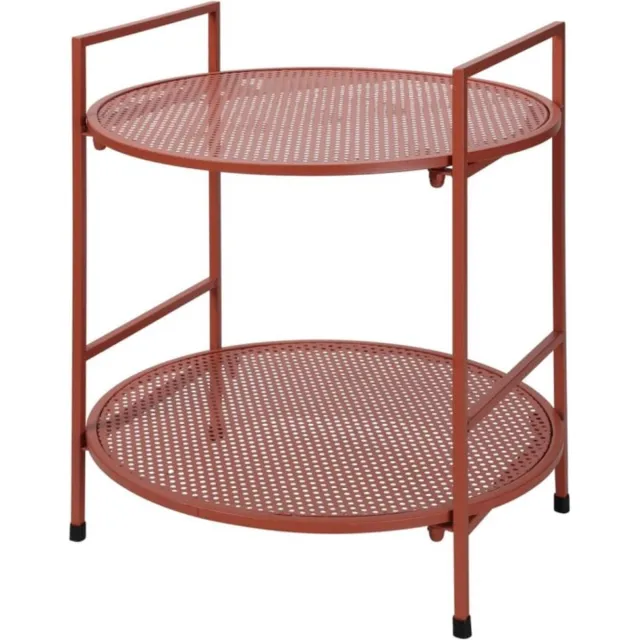 Pro Garden ProGarden - Bijzettafel - 2-laags - staal - mauveroze